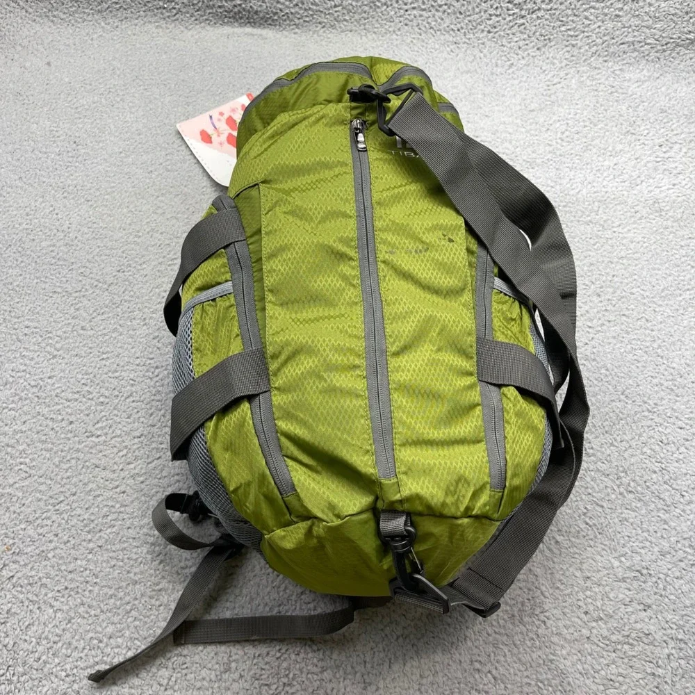 TIBAG Unisex OS Green Packable Travel Duffel Backpack Lightweight Ripstop Bag